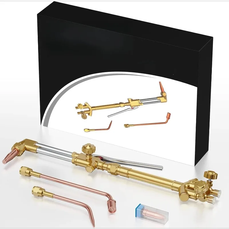 

ZZZOxy Acetylene Cutting Torch, Heavy Duty Cutting Torch Kit, CA2460 Cutting Attachment Weldig Torch with Check Valve, Cutting
