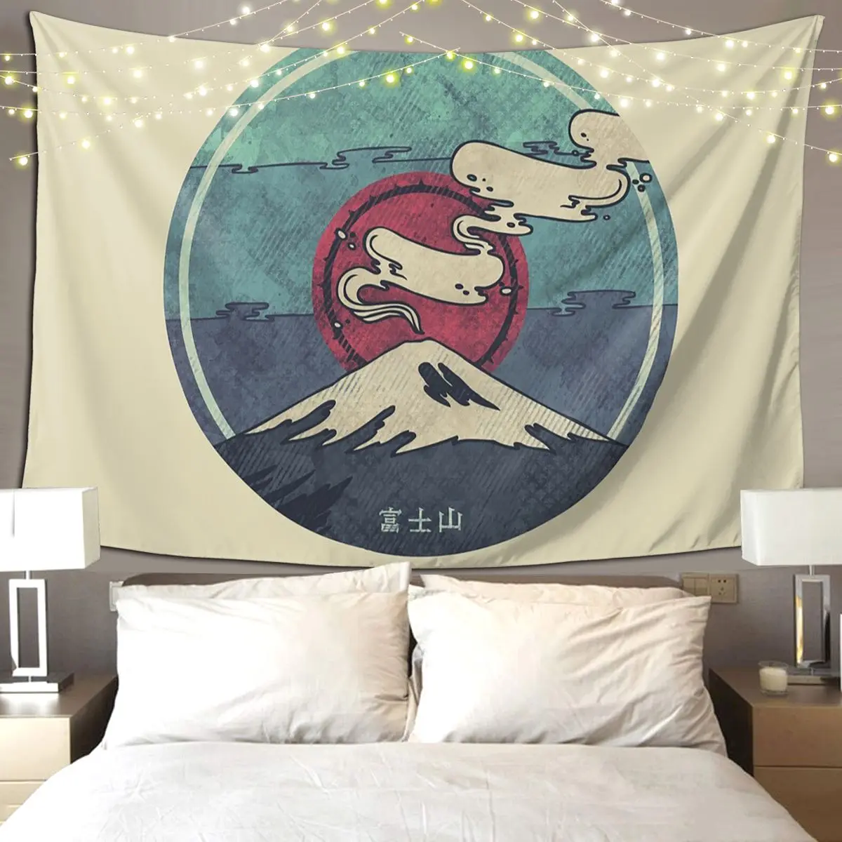 

Гобелен Фудзи, художественный настенный гобелен, эстетическое украшение для дома, гобелены для гостиной, спальни, общежития