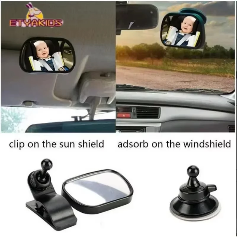 Baby Car Mirror Interior 12 Degree Glasses Observing Safety Monitor Infant Care Reverse Blind Area Rear Facing Mirrors