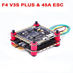 Sparkホビーf4v3sプラスフライトコントロールと4 in 1 45a esc satck f3アップグレード版osd fc 2-6s 45a blheli_s esc for rc fpv