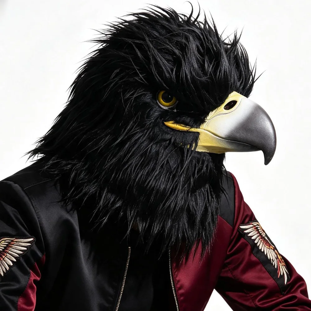Animal Eagle Mask Cosplay Realistic Hawk Bird Mouth Latex Masks Halloween Carnival Dress Up Party Costume Props Gifts