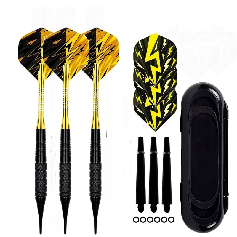 

17.5g Soft Tipped Darts Professional Indoor Plastic Tip Darts Set for Electronic Dartboard Games 5 Style+Extra 3pcs Dart Flights