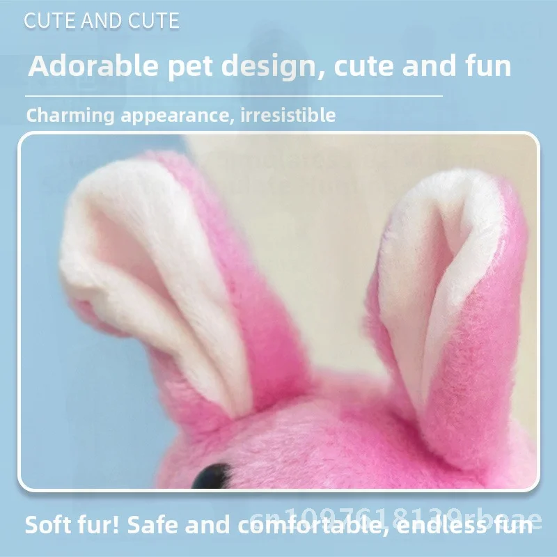 لعبة سلسلة سحب أرنب قطيفة مع ذيل هزاز للأطفال هدية السنة الجديدة لعبة رياض الأطفال لعبة الحديقة عبر الحدود #5