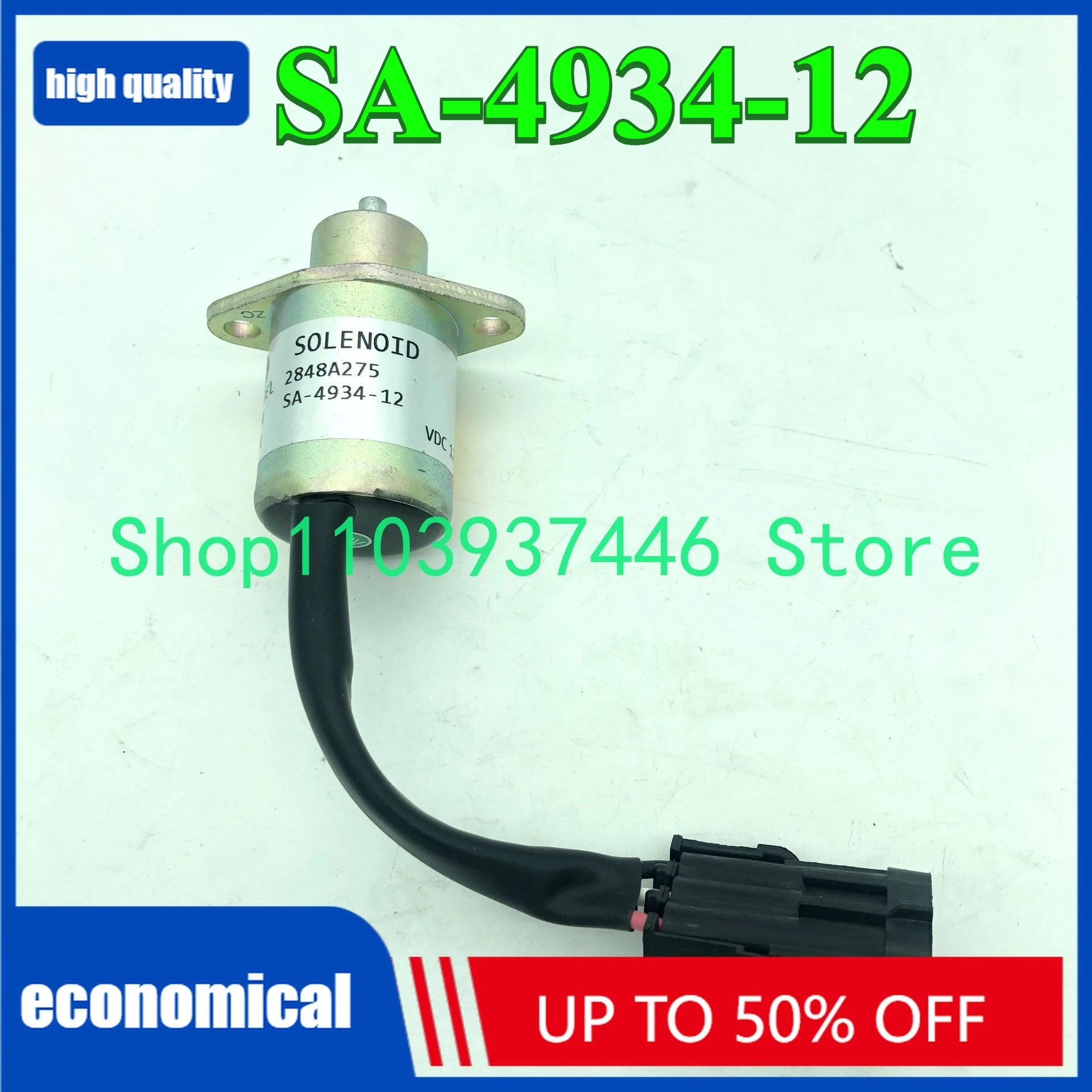 

SA-4934-12 2848A279 Stop Solenoid Fit for Perkins 700 Series 2848A271 2848A275
