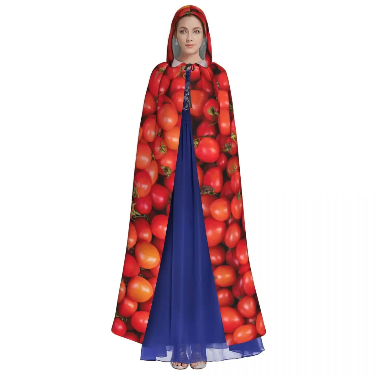 Fresh Tomatoes Surface Unisex Cloak with Hood Cloak Vampire Witch Cape Cosplay Costume