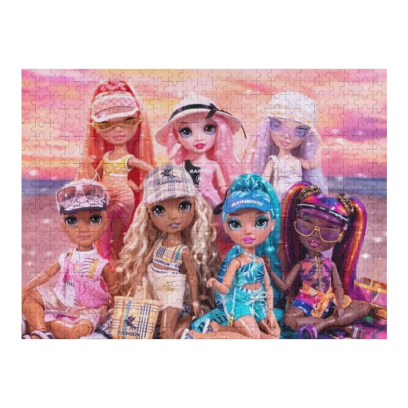 

Rainbow High Pacific Coast group artwork Jigsaw Puzzle Customized Photo Iq Personalized Toy Puzzle