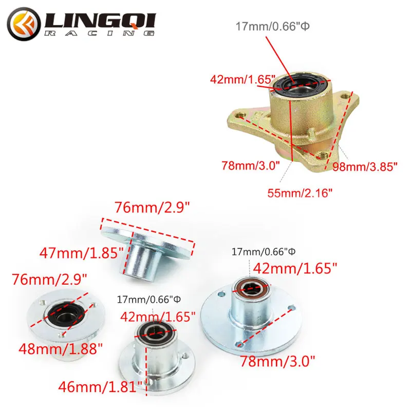 LINGQI RACING Brake Steering Knuckle Rocker Arm Horn Assembly For ATV Quad Go Kart Off Road Electric Motorcycle Accessories