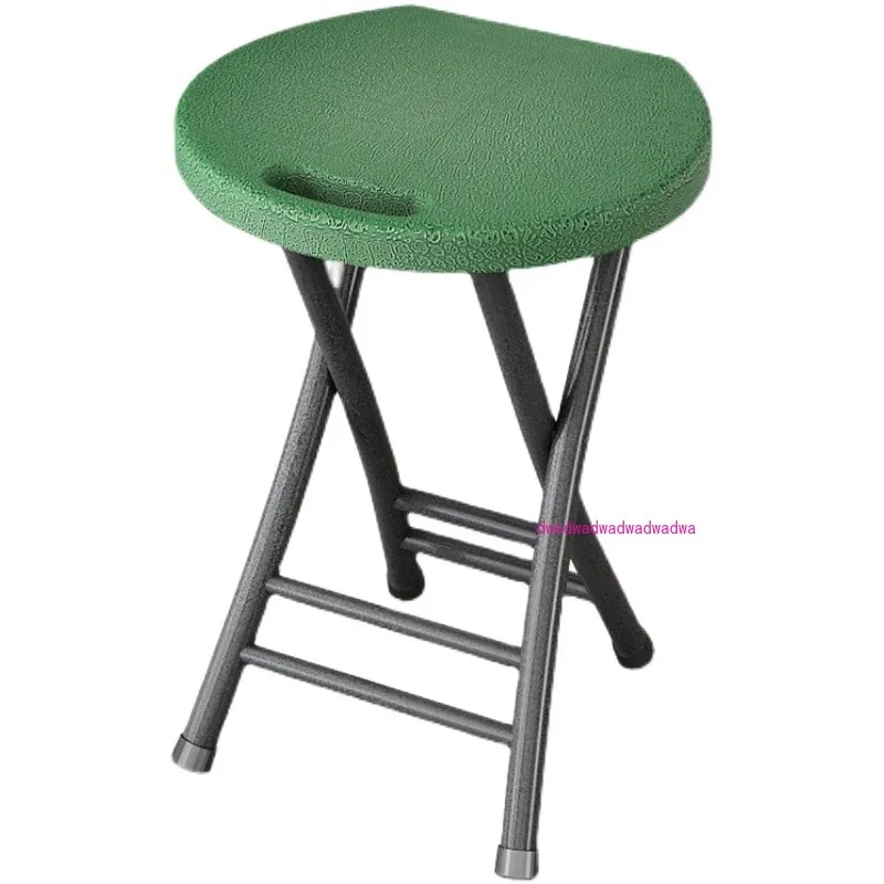 

Plastic folding stool, portable living room small horse, household adult round stool, outdoor folding chair