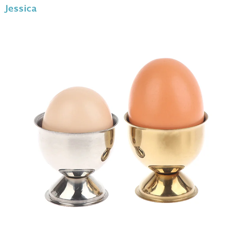 

♥Stainless Steel Egg Cup Set - Shiny Silver & Gold Egg Holders for Breakfast, Kitchen Tableware(4Pcs)