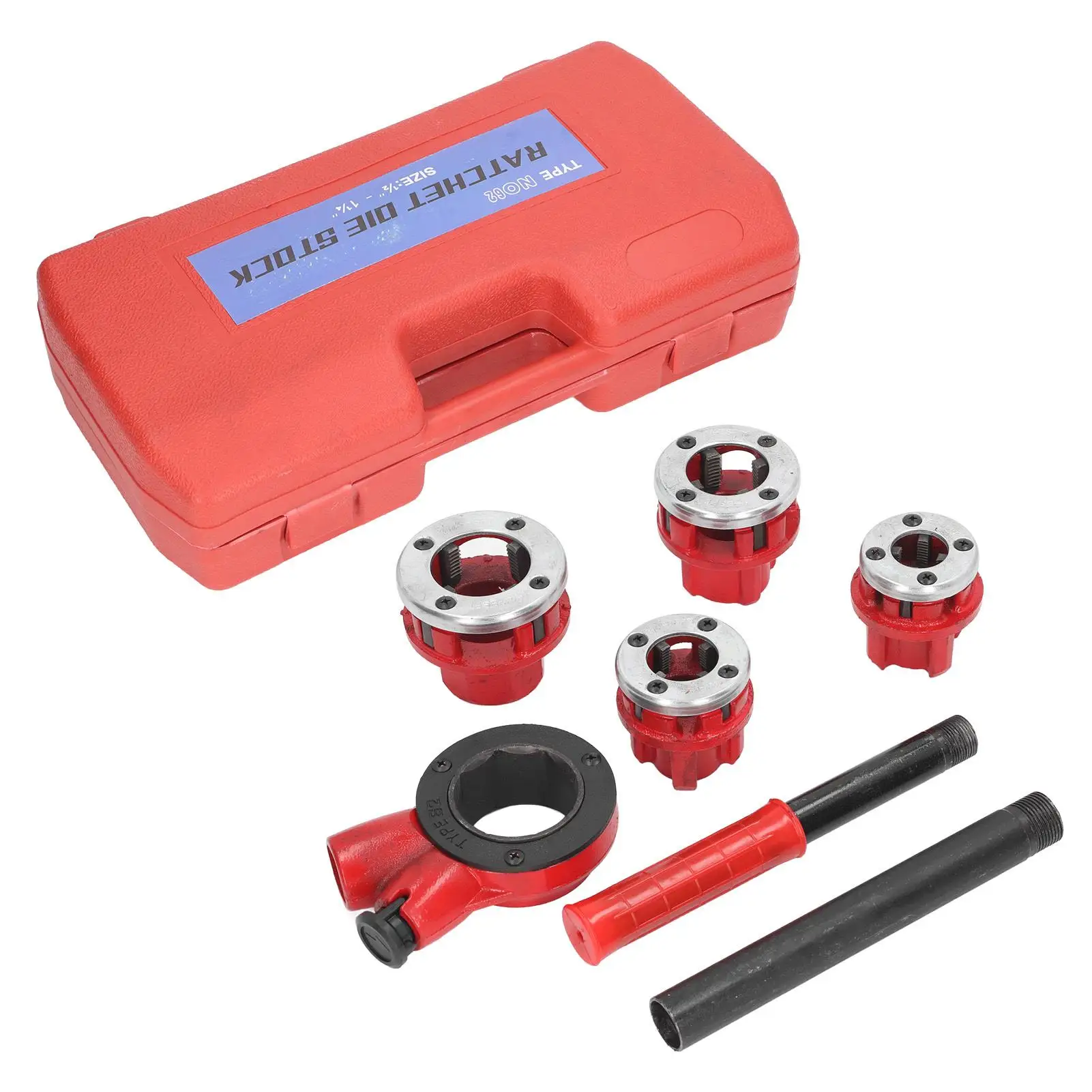 

Ratcheting Pipe Threader Tool Set for aluminum Tubes Complete Kit for Efficient Plumbing Solutions