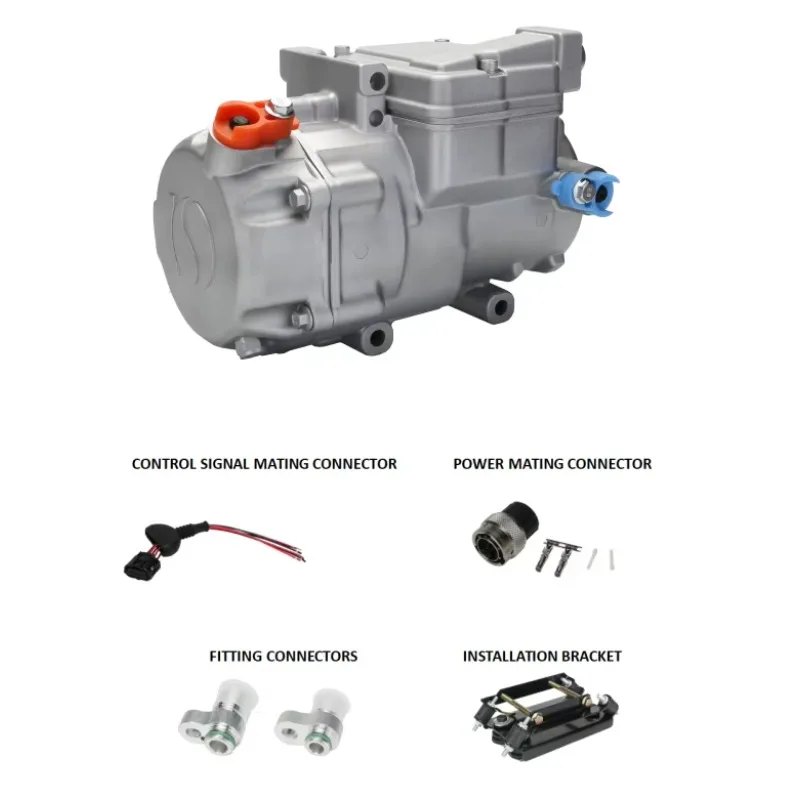 Universal 10cc 312v DC Electric Compressor R407c New Condition Scroll Type For Cars AC Air Conditioner