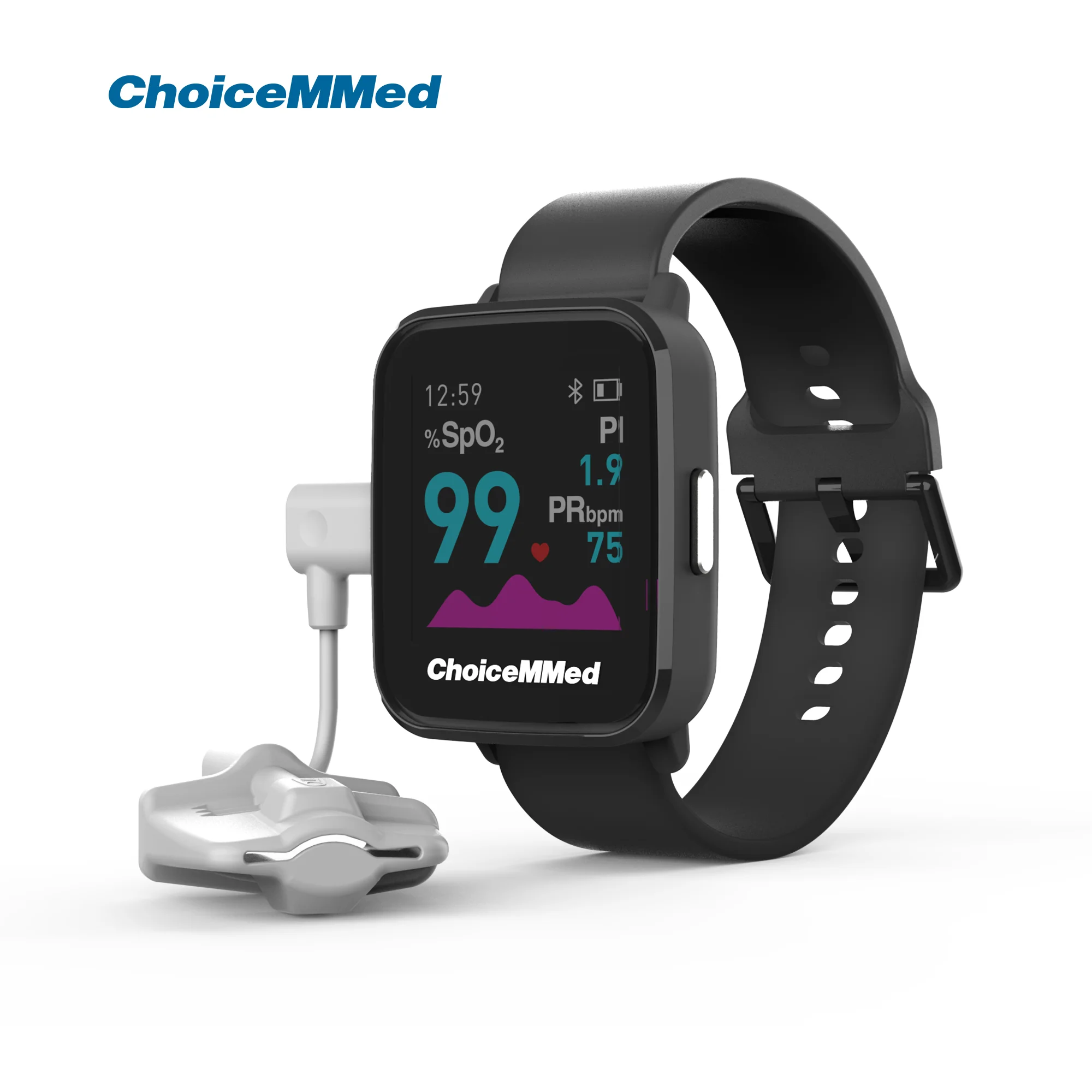 ChoiceMMed W628 Wrist Pulse Oximeter SpO2 PR PI Heart Rate Meter Blood Oxygen Monitor With Bluetooth 24 hours health monitor