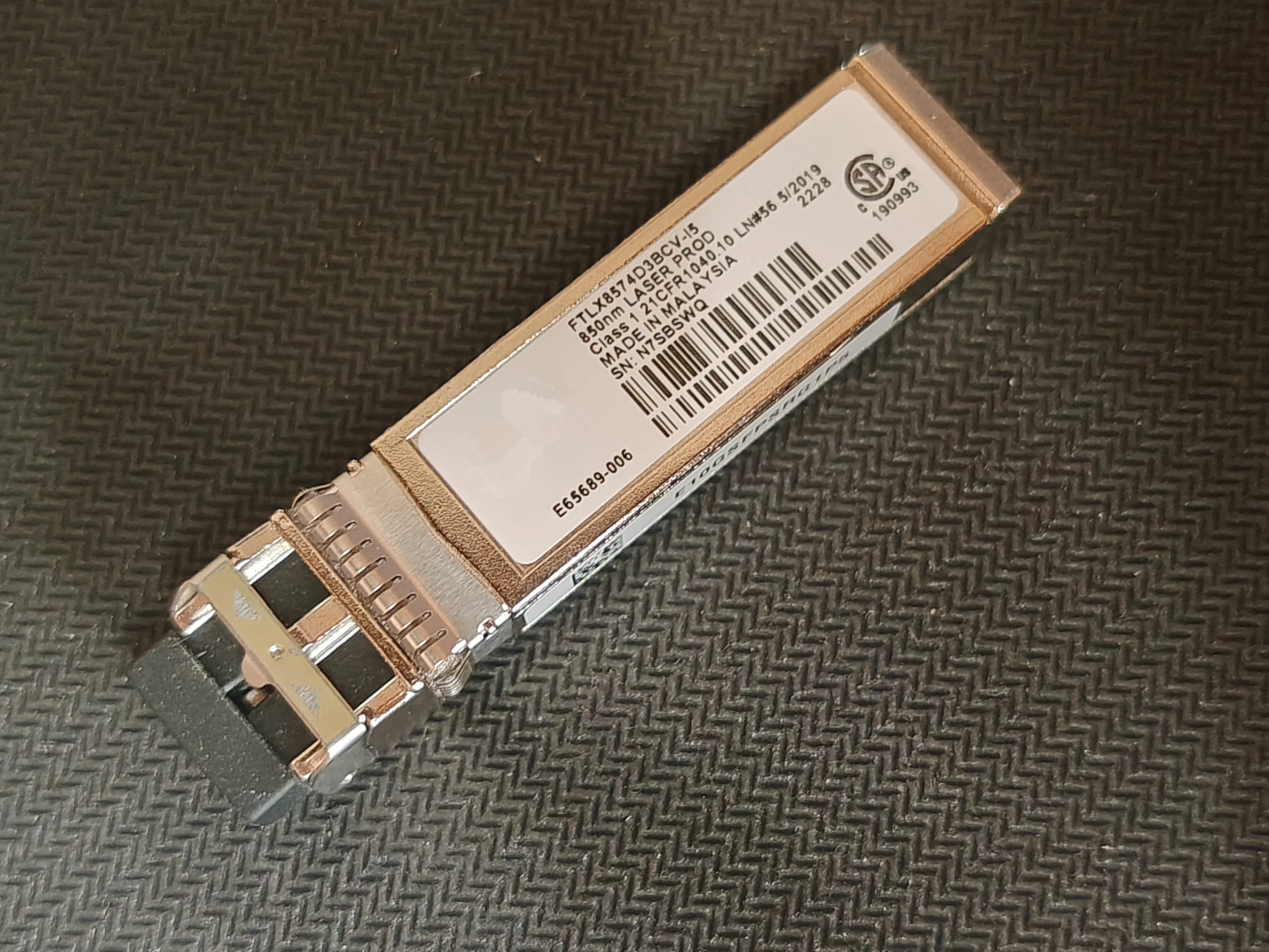 SFP 10GB Port Transceiver  FTLX8574D3BCV-I5 E10GSFPRG1P5 850NM SR 10G Fiber Optical Module
