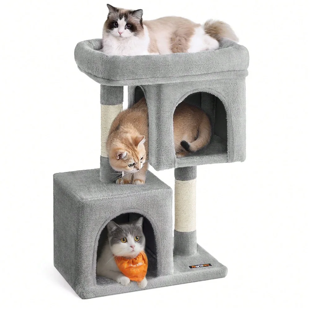 

29.1-Inch Cat Tower, M, Cat Condo For Medium Cats Up To 11 Lb, Large Cat Perch, Scratching Post