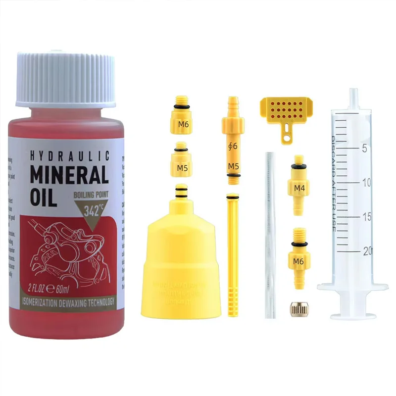 Hoogwaardige fietsremminerale olie - 60 ml / 2 oz - Ideaal voor Shimano- en Tektro hydraulische remsystemen