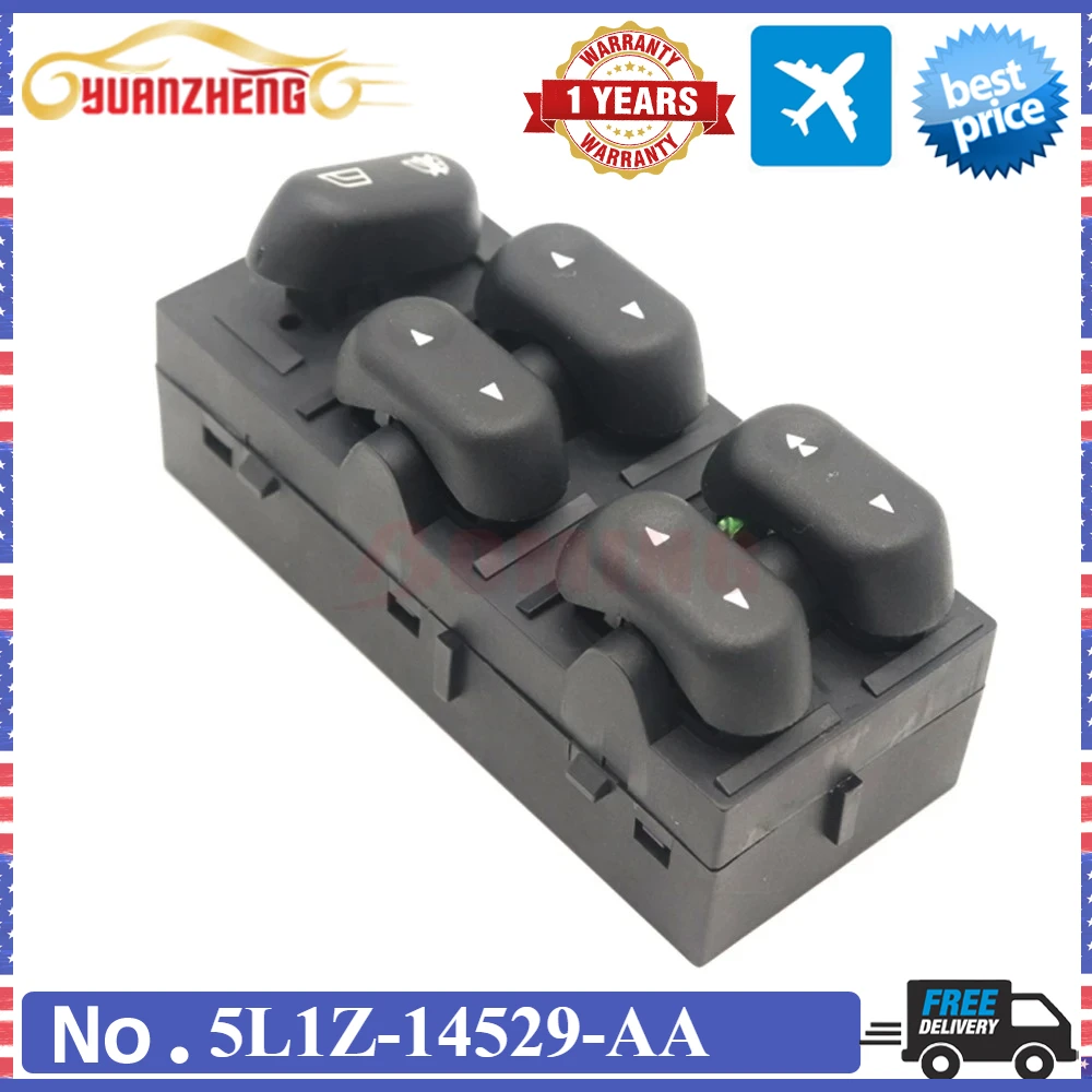 5L1Z-14529-AA Car Power Window Master Control Switch For Ford Expedition 2003-2006 F150 2004-2008 Crown Victoria 2003-2008