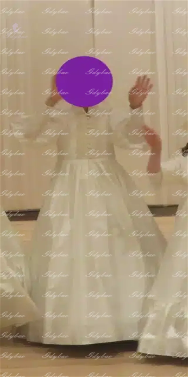 Custom Bride Sisters White Satin New Flower Girl Dress High Neck Party First Communion Prom Wedding Guests Dress