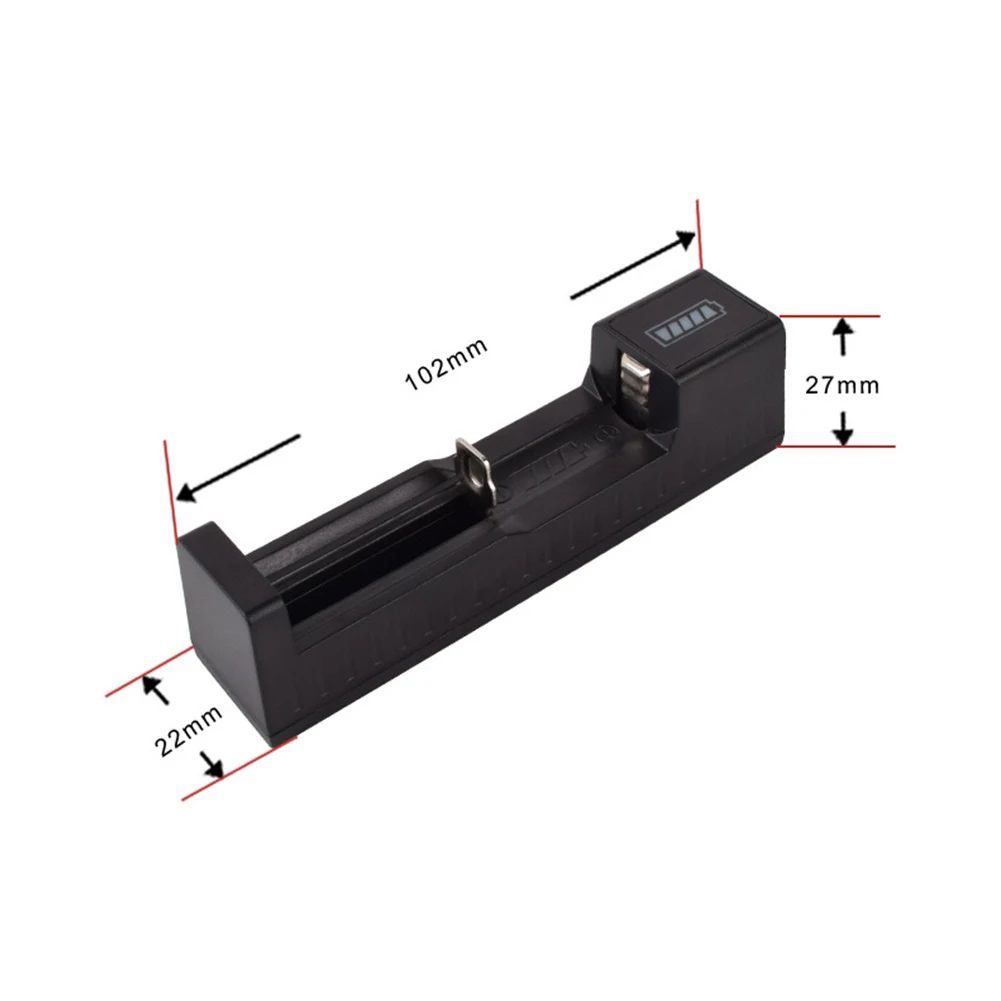 1 gniazdo ładowarki akumulator litowy wielokrotnego ładowania do 16340 14500 18650 26650 3.7V bateria litowa USB szybki ładowania