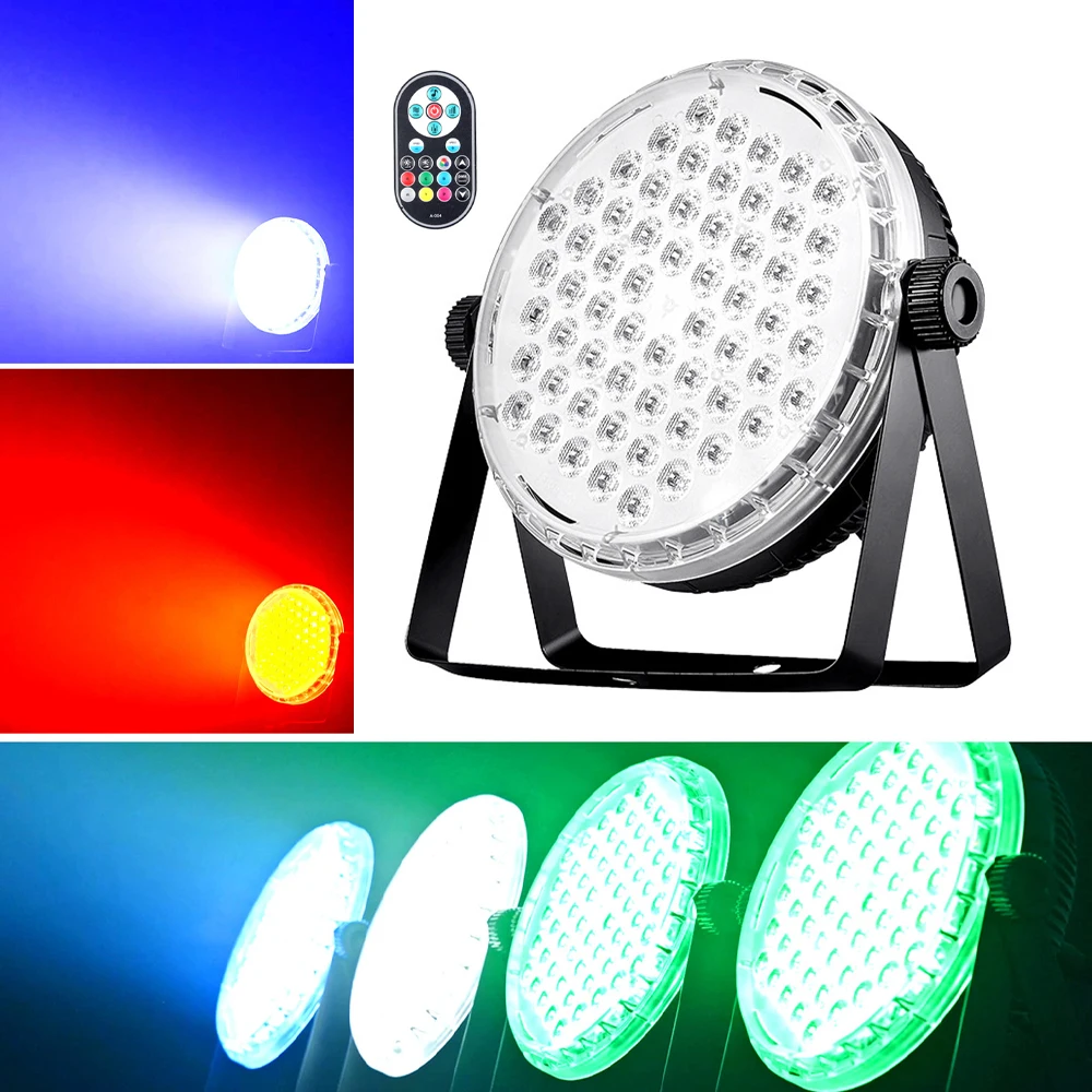 60LEDS RGBW LED Stage Par Lights 120W DJ LED Par Can DMX / Remote Control LED Uplights for Wedding Party Club Christmas Shows