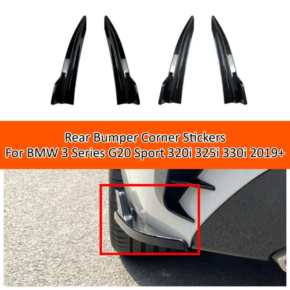 

Rear Bumper Corner Stickers For BMW 3 Series G20 Sport 320i 325i 330i 2019+ Exterior Styling Decal Modification Accessories