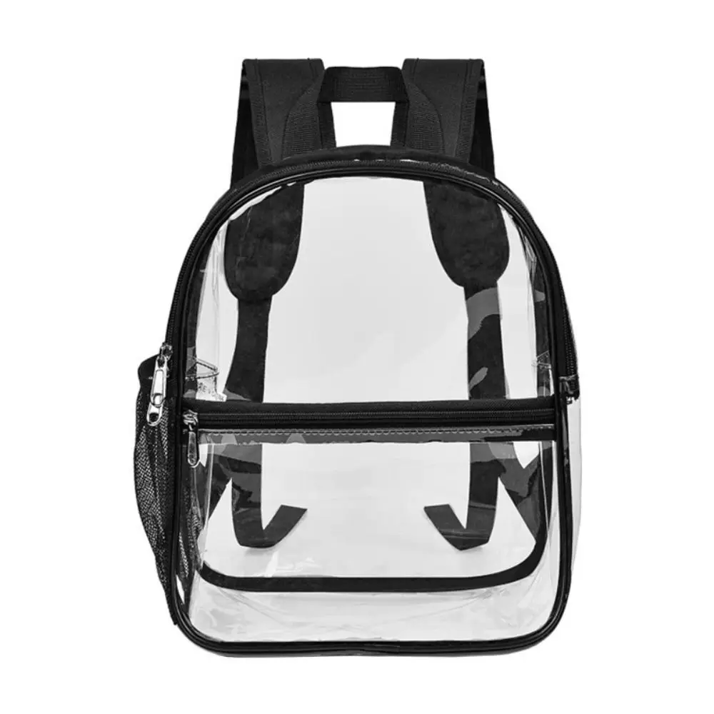 

PVC Clear Backpack Casual with Adjustable Straps Visible Knapsack Waterproof Large Capacity School Storage Backbags Work