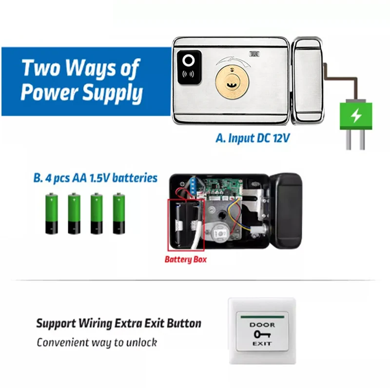 Tuya Smart Lock con telecomando Wifi TTLock Bluetooth Fingerprint Lock Passcode Card Keyless Digital Electronic Door Lock