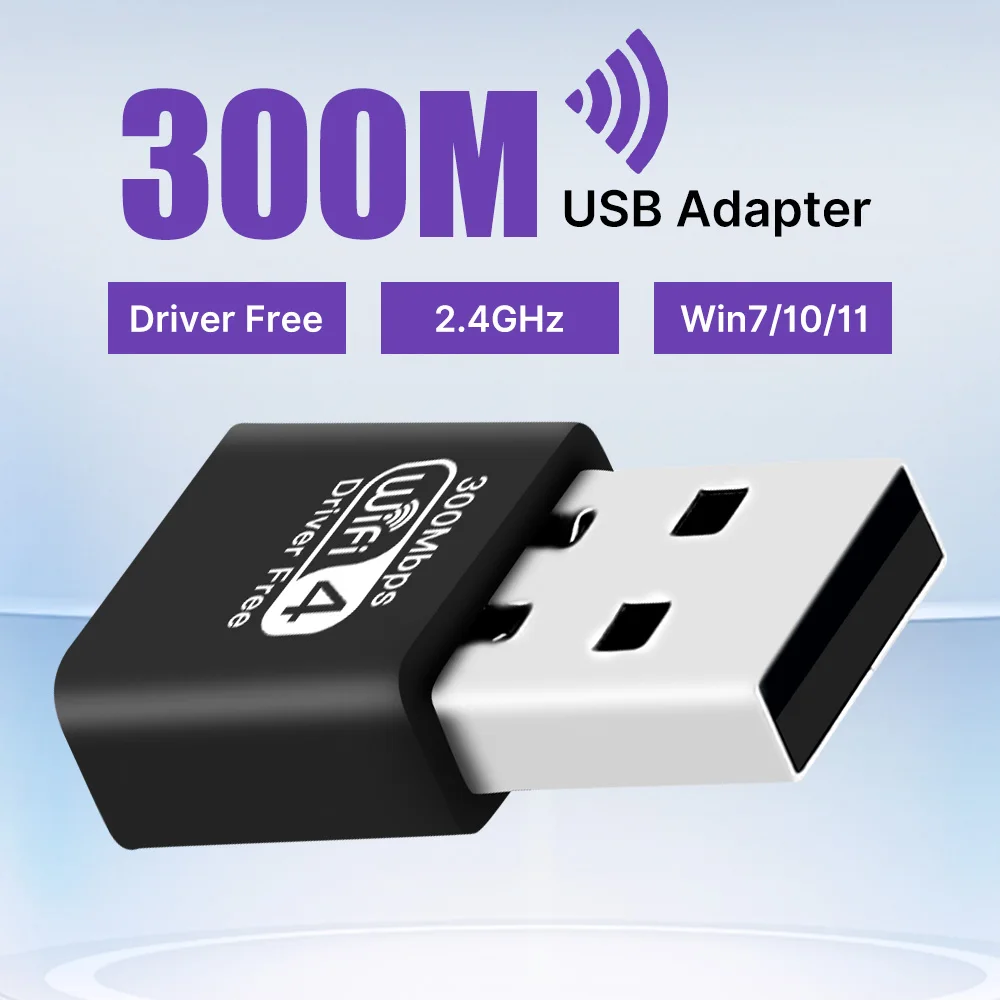 300Mbps USB WiFi Adapter Dual Band 2.4G Wireless External Receiver RTL8811CU WiFi Dongle for PC/Laptop/Desktop