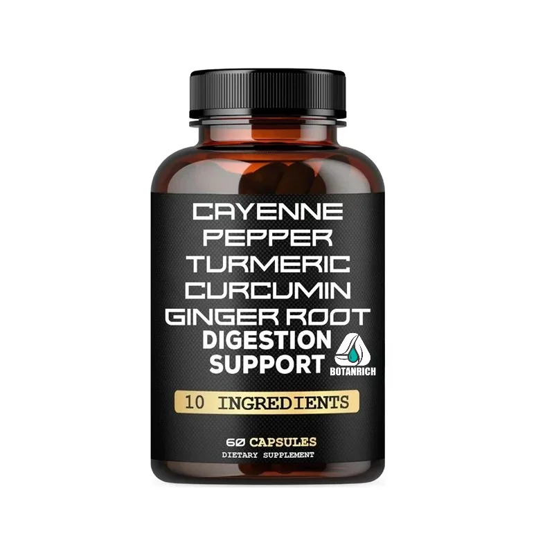 Chili Supplement, Containing Curcumin Root, Ginger Root, Ceylon Cinnamon Bark, Etc. -immune System, and Digestive Health Support