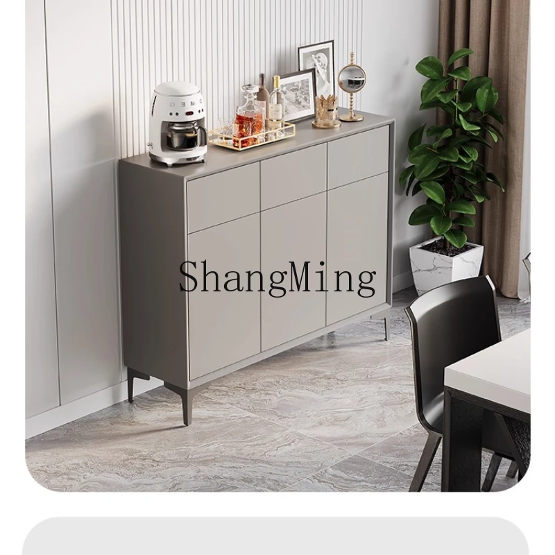 

ZYYsolid wood shoe cabinet entry cream simple modern storage entrance cabinet household door integrated cabinet