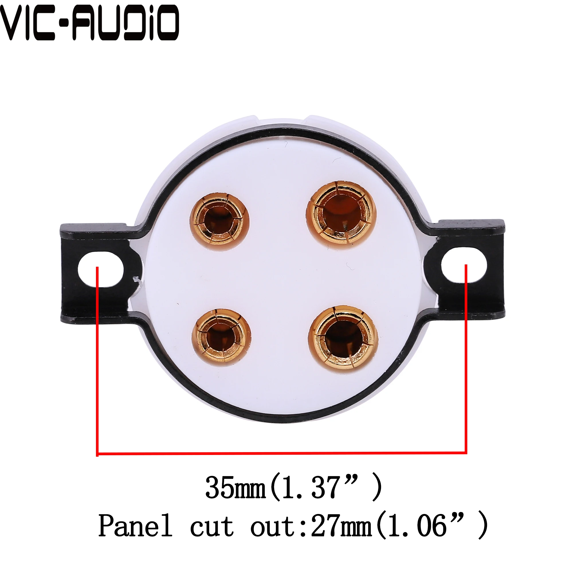 CMC 4-контактная ламповая розетка из ПТФЭ, бакелитовое позолоченное для 300B FU-811 811 274B 572B 2A3, электронный ламповый усилитель HIFI, винтажное аудио