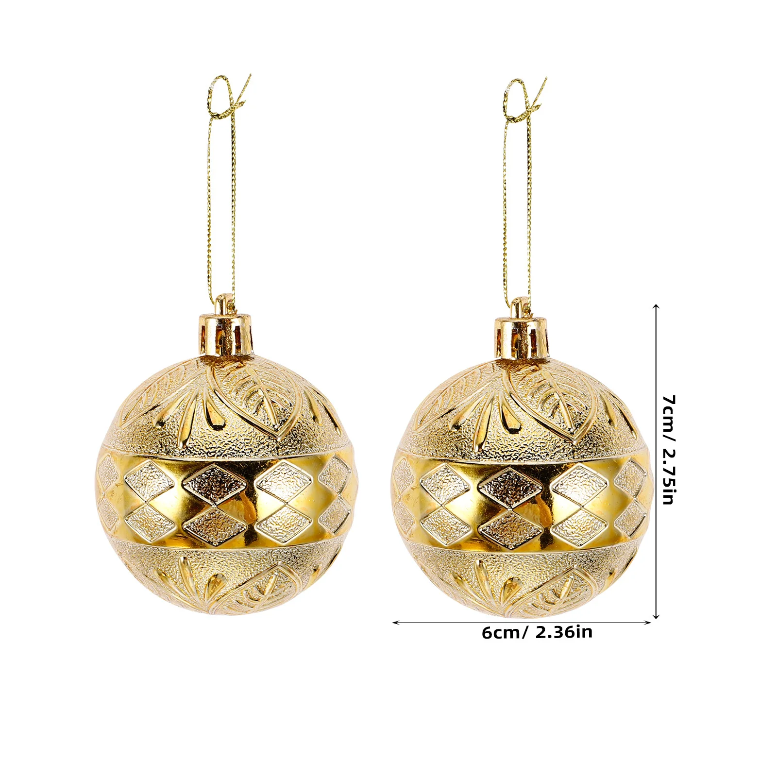 6Pcs Christmas Tree Decorations Xmas Pendant Hanging Decors Exquisite Patterns Versatile Use for Parties Weddings Special