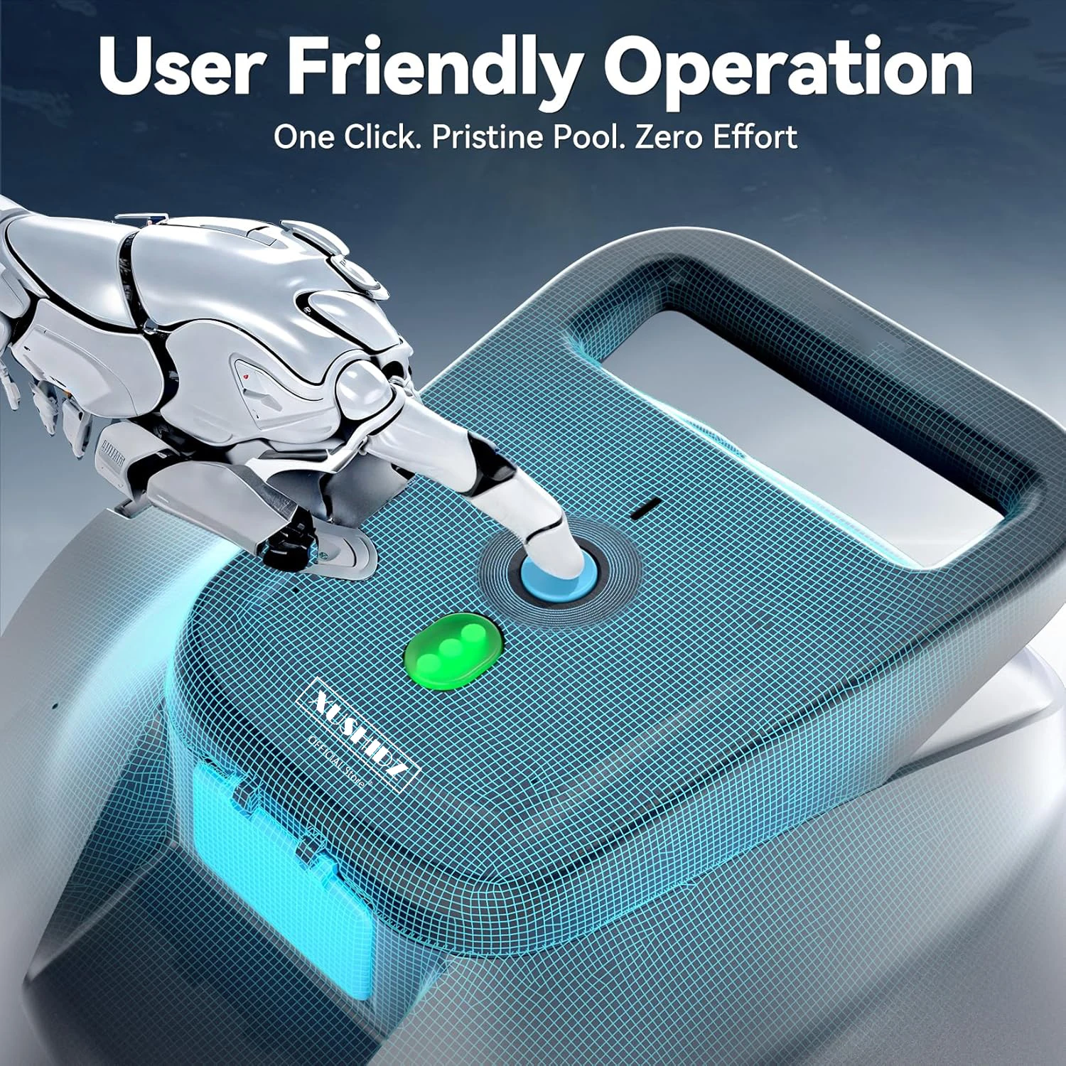 XUSHIDZ SP1 Roboter-Poolsauger Kabelloser Poolreiniger-Roboter mit Starker Saugkraft, Intelligenter Routenplanung und Extra Langer Akkulaufzeit – Detail 4