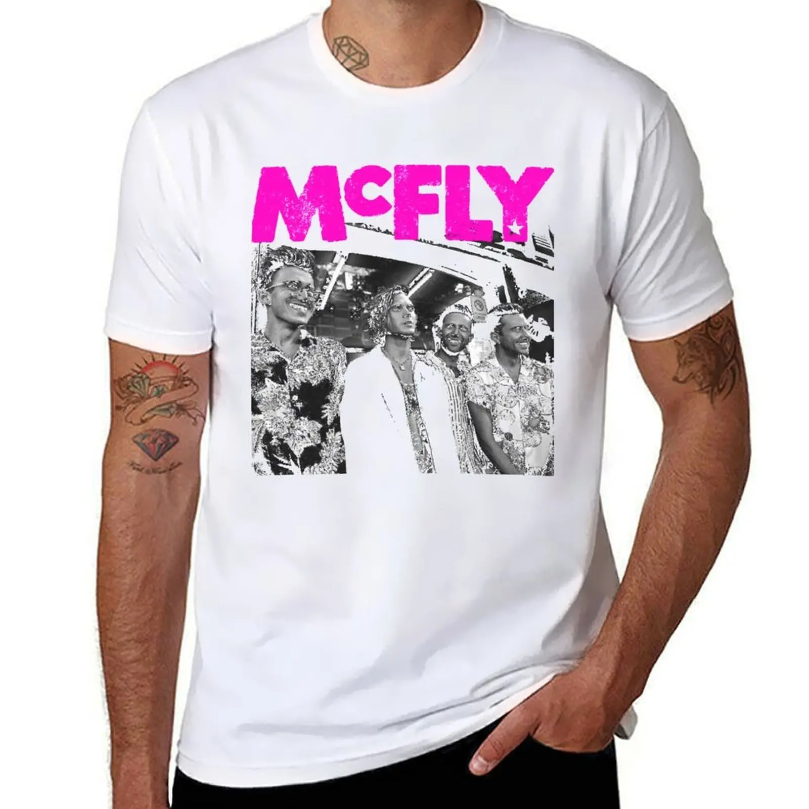 

MCFLY Essential T-Shirt cotton t shirts man 100% t shirts for man pack white T-Shirt