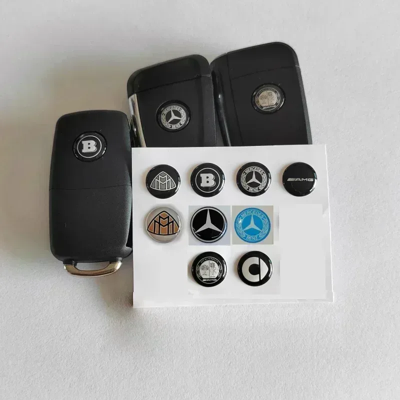 

Car Key Auto Control Keychain Emblem Sticker Accessories For Mercedes Benz AMG Brabus Smart Maybach W204 GLC CLA GLK W205 W203