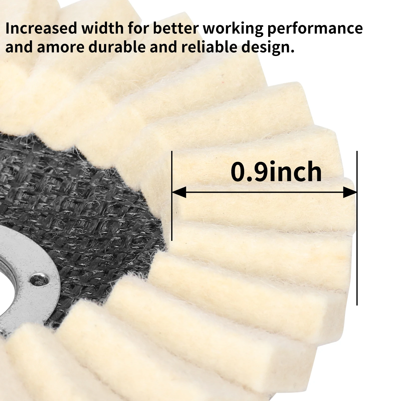 1/3Pcs Wool Polishing Wheel Polishing Pad Grinder Accessories Grinding Disc 4.5/5 inch Flap Wheel for Metal Wood Stone