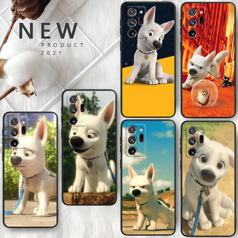 Disney Bolt Cute For Samsung A55 A35 A25 A15 A14 A73 A53 A13 A05S A03S A02S A71 A52 A32 Black Soft Phone Case