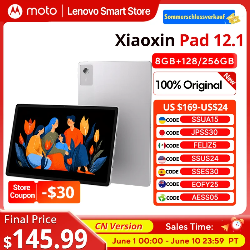 New Lenovo Xiaoxin Pad 12.1 2025 Tablet 12.1'' 90Hz Original CN version MediaTek Dimensity 6400 10200mAh 45W Charging Pad PC