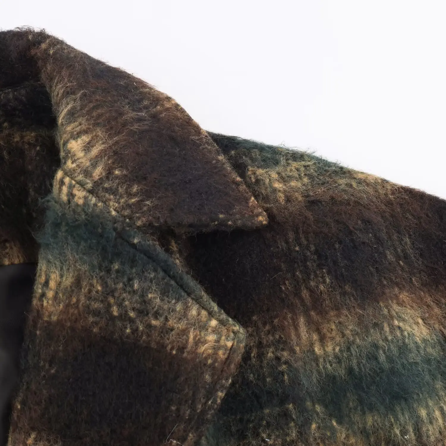 JNLEAOG 秋の新作レディースファッショナブルなミックスチェック柄ショートパンツコートオーバーコートストリートスタイル長袖ポリエステル繊維