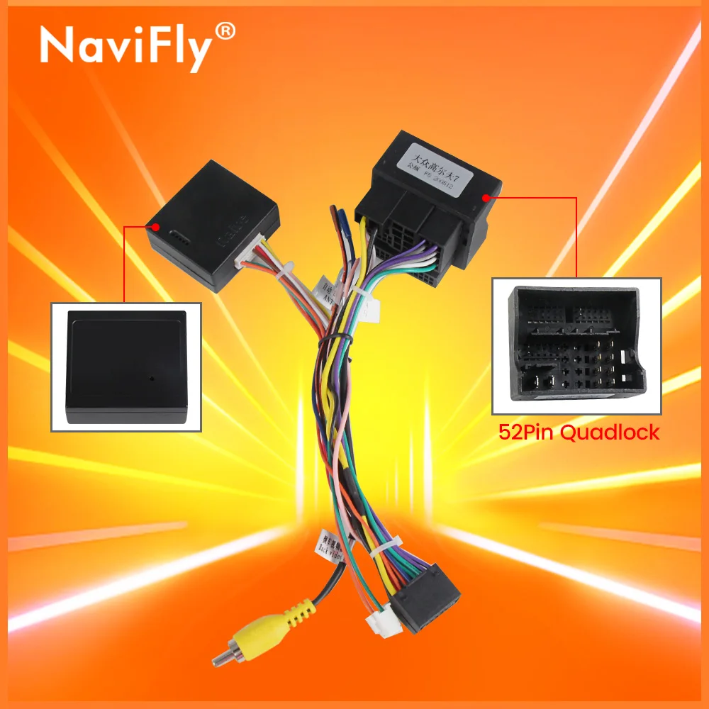 Car Radio 52/40 PIN Cable Canbus BOX Accessories For VW Skoda Octavia Golf 5 6 Passat B6 B7 Polo Jetta Polo Tiguan Touran Skoda