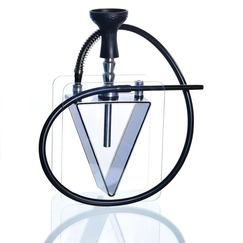 Acrylic Shisha Pipe Hookah Set With Hookah Pipe Silicone Bowl Hose Metal Tongs Spring Sheesha Cachimbas Sisha Hookah Water Pipe