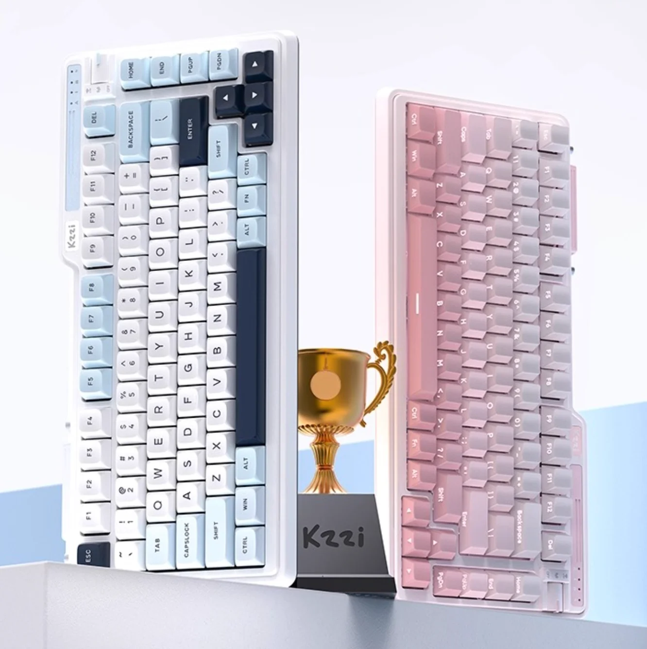 Kzzi K75V2 Lite RGB Wireless Mechanical Keyboard Three-Mode for Bluetooth & Wired Gasket High Color Value for Game Office