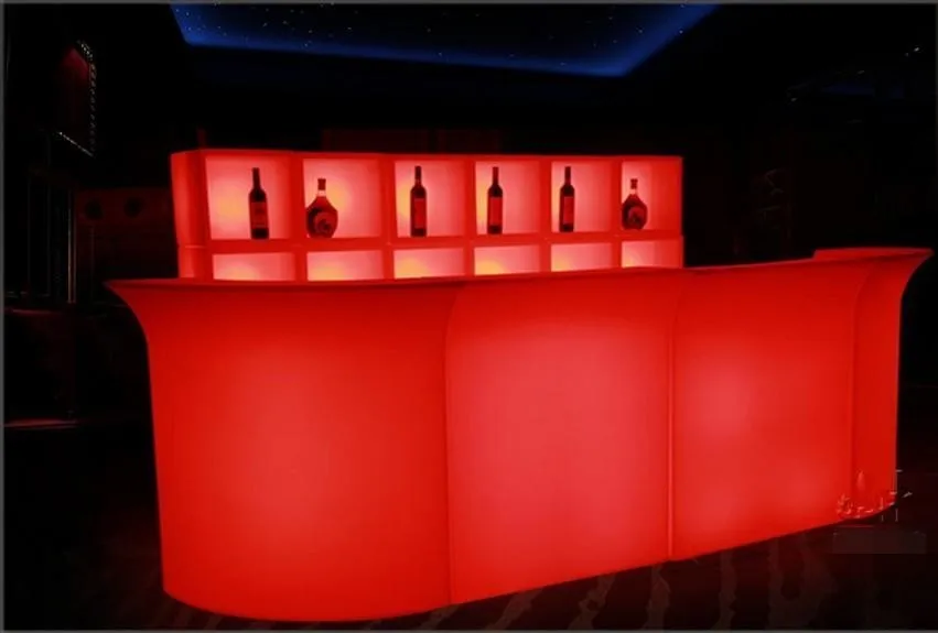 Mesa de Bar Led recargable de 110cm de altura, cambiador colorido, escritorio de recepción, muebles modernos para club nocturno, Mostrador de cajero Simple