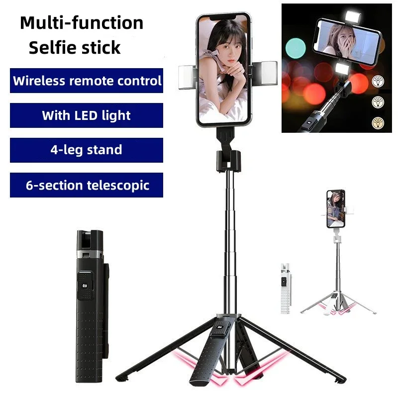 Bluetooth Selfie Stick Universal Smartphone Tripod 360° Rotatable Phone Holder with GoPro for IPhone Samsung Android Smartphones