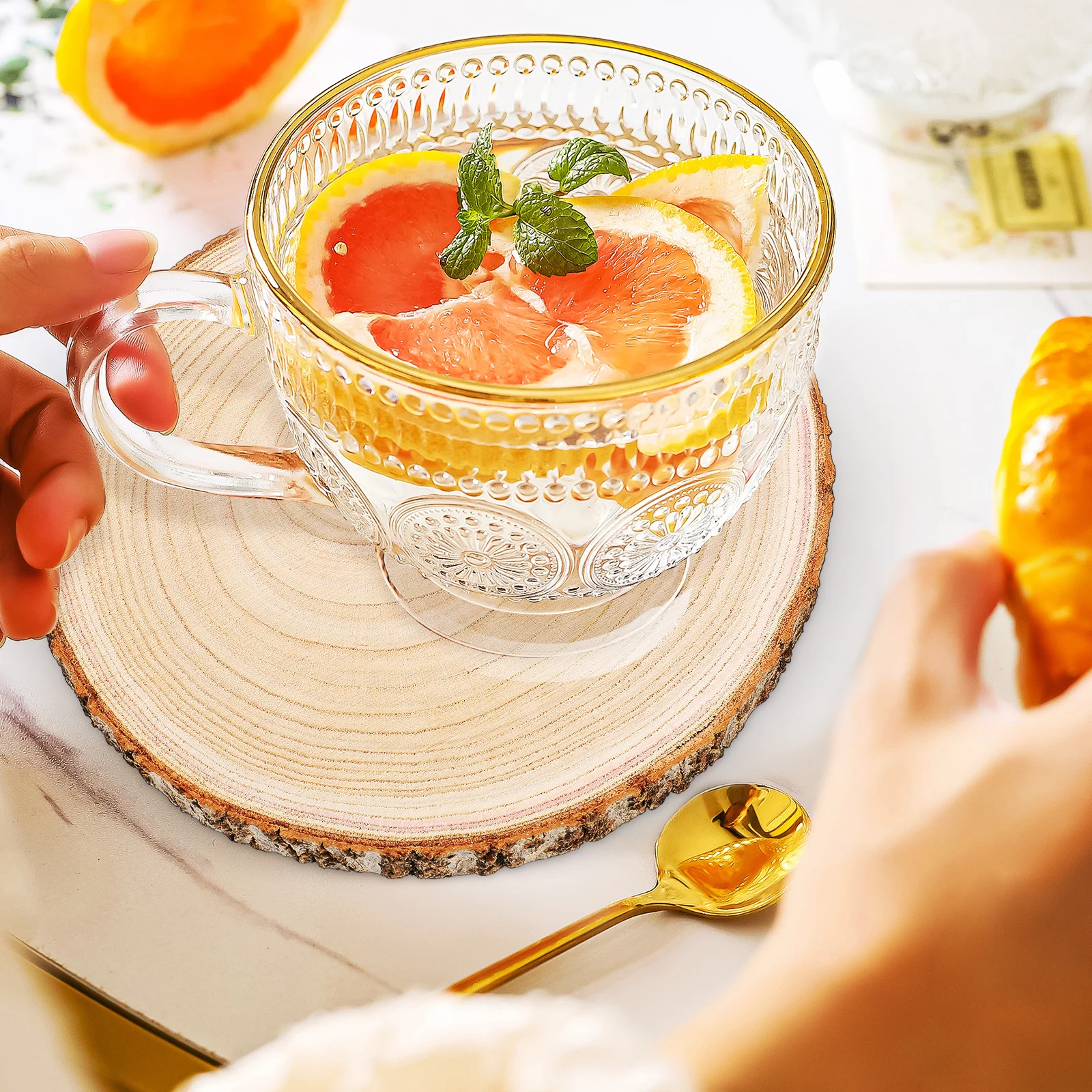 

8pcs Wood Rounds Craft Slices Unfinished Circle Log Natural Bark Rustic Wedding Centerpiece Woodcraft Supplies For Painting