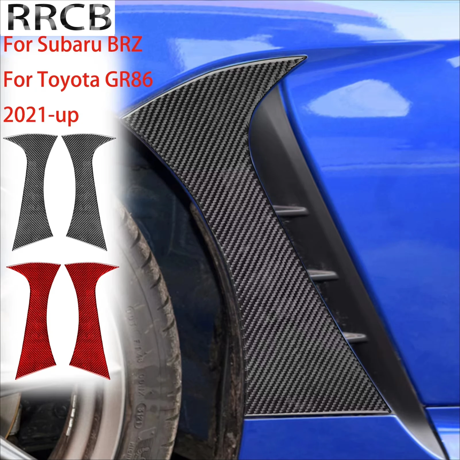 

For Subaru BRZ For Toyota GR86 2021-2024 Carbon Fiber Interior Side Fender Vent Outlet External Cover Stickers Car Accessories