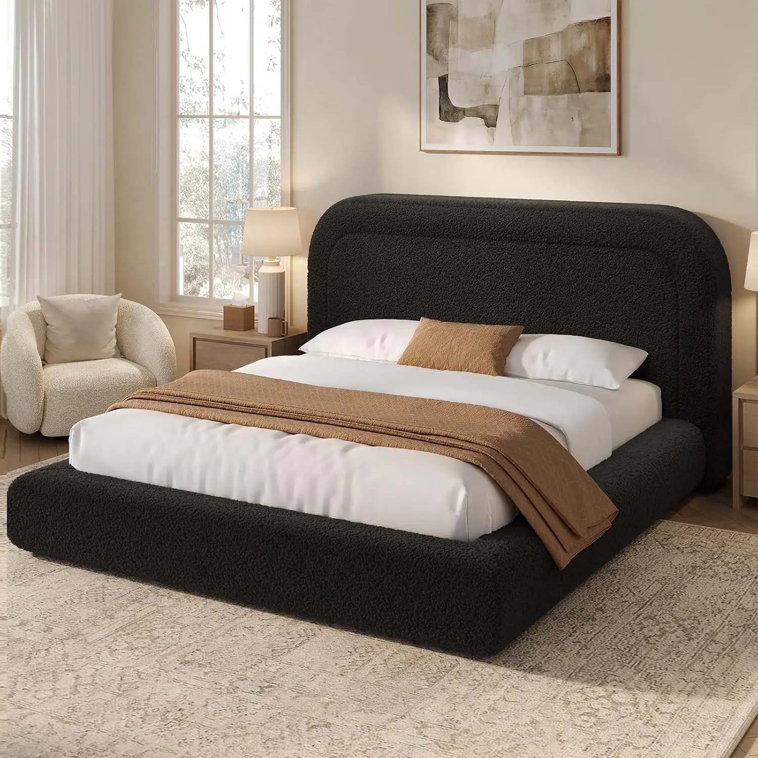 Upholstered Queen Cloud Bed Frame with 5.9