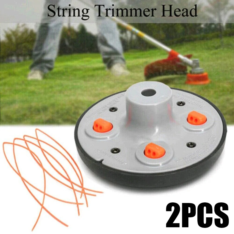 2 in 1 String Trimmer Head Pair for Gas Brush Cutters Enables Fast Switching Between Grass Trimming and Light Brush Removal