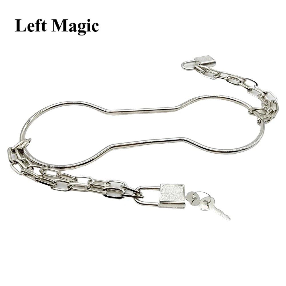 Chain Shackle Escape Handboeien Escape-Zilver Kleur Goocheltrucs Podium Close-Up Straat Accessoires Gimmick Comedy Mentalisme