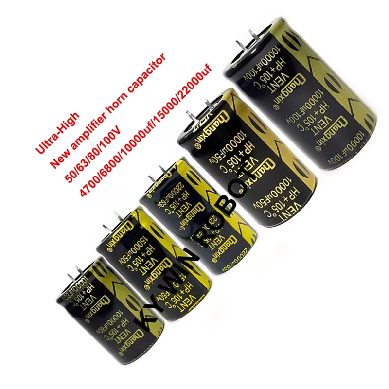 1PCS/LOTS Ultra High Quality New Amplifier Horn Capacitor 50V 63V 80V 100V 4700UF 6800UF 10000UF 15000UF 22000UF IC Electronic