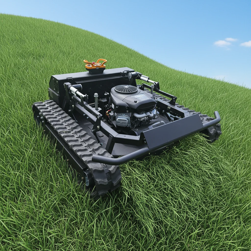 

Customize Self-Propelled Crawler Lawn Mower 110cm Cutting Width Farm Equipment